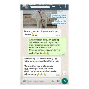 Testimoni Customer Adhiresti Kebaya