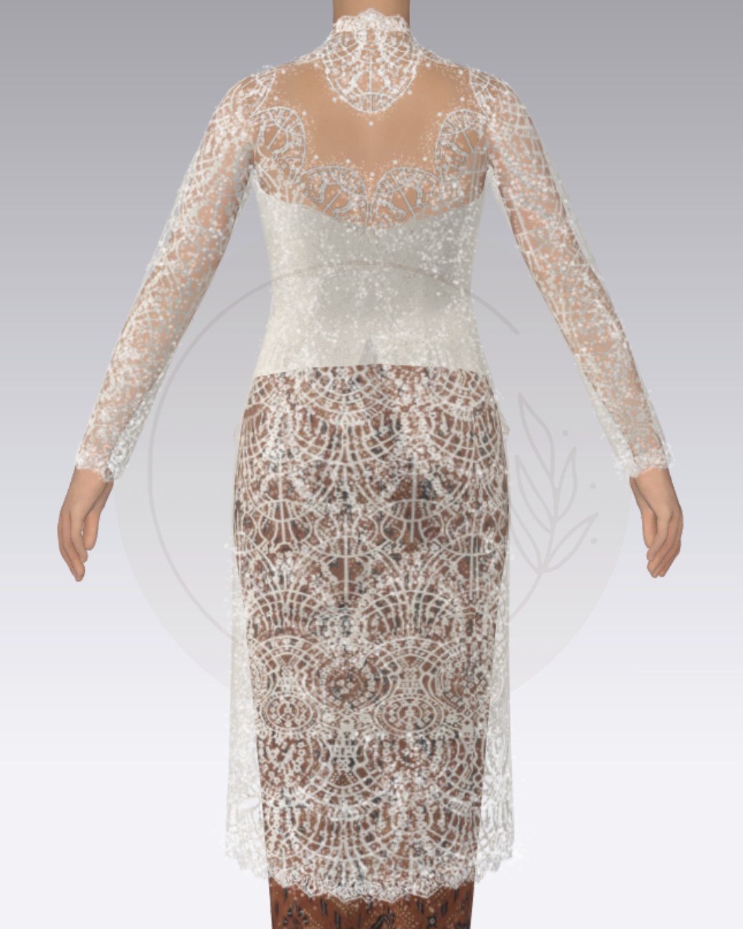 Desain dan pola kebaya simpel unik 03 (back)